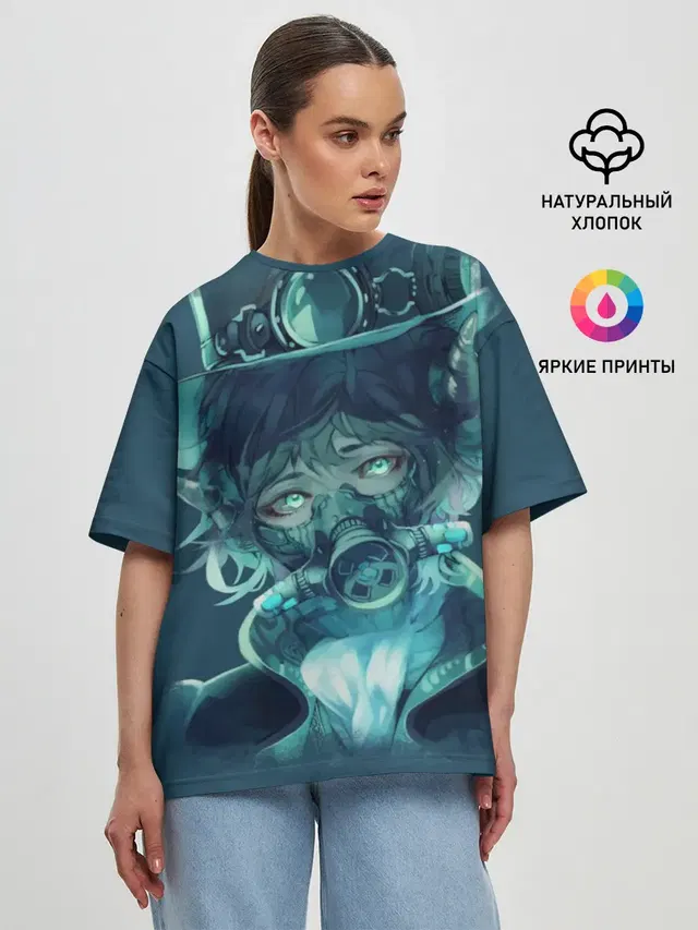 Женская футболка оверсайз