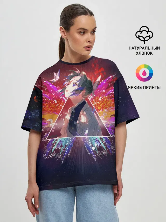 Женская футболка оверсайз