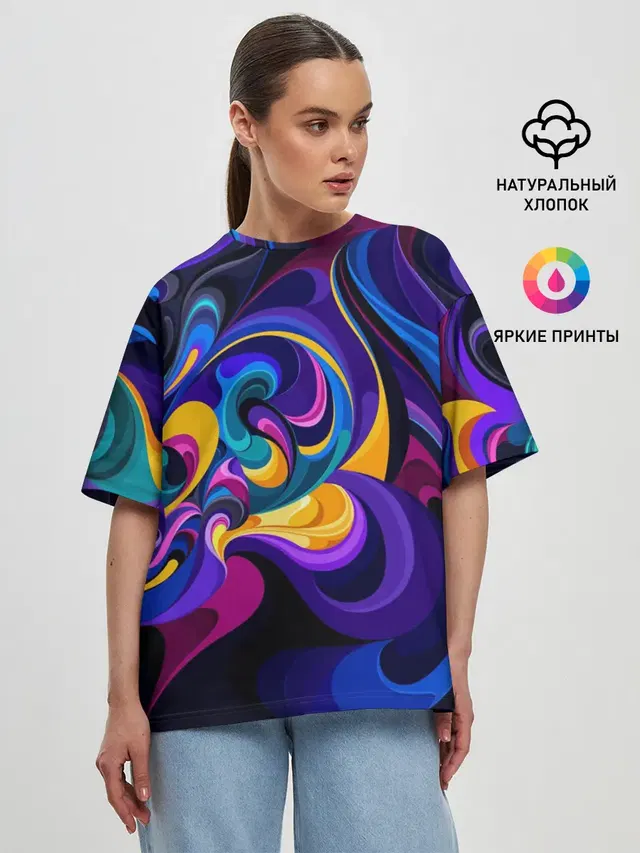 Женская футболка оверсайз