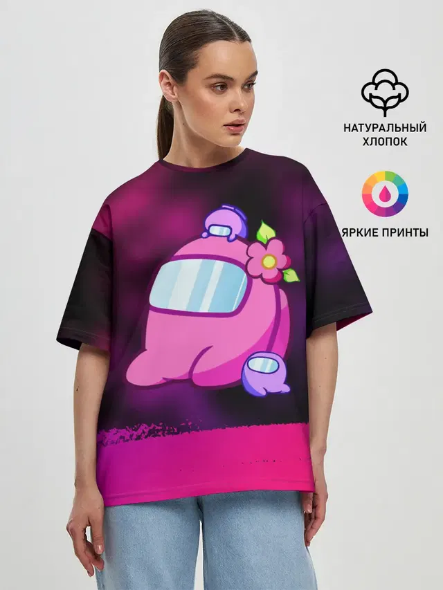 Женская футболка оверсайз