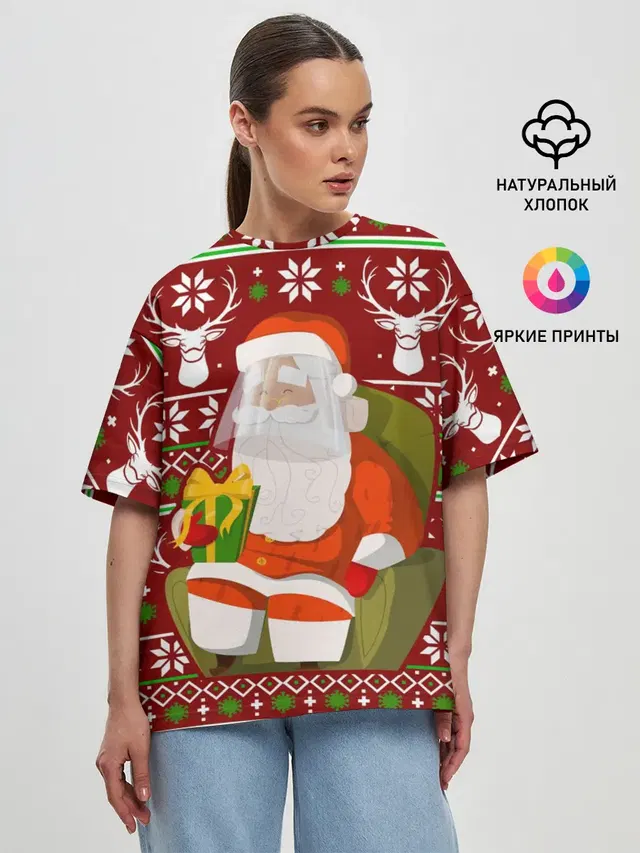 Женская футболка оверсайз