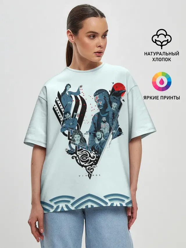 Женская футболка оверсайз