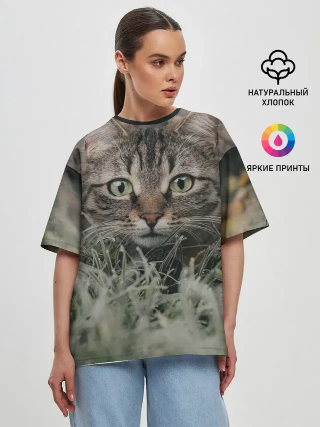 Женская футболка оверсайз