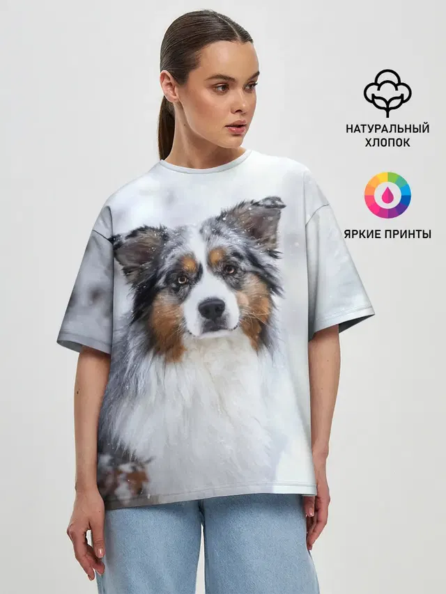 Женская футболка оверсайз