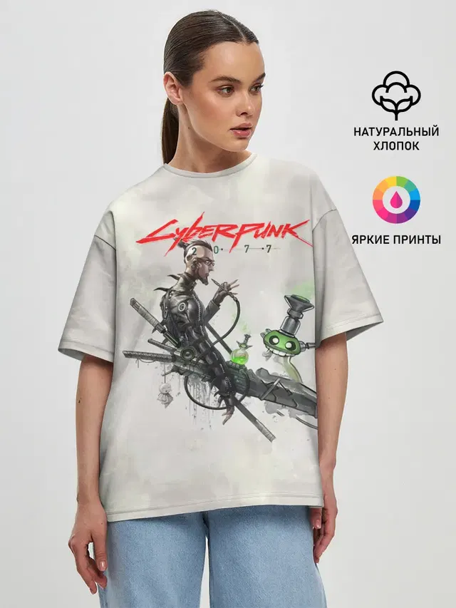 Женская футболка оверсайз