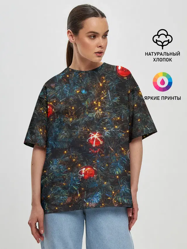 Женская футболка оверсайз