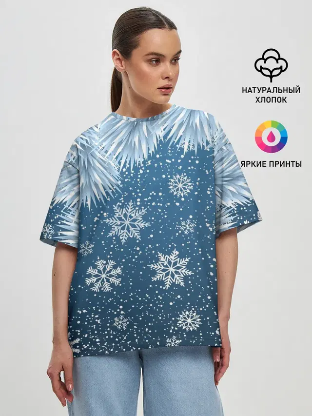 Женская футболка оверсайз