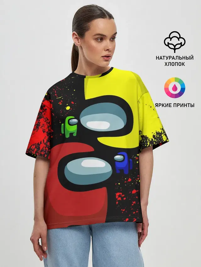 Женская футболка оверсайз