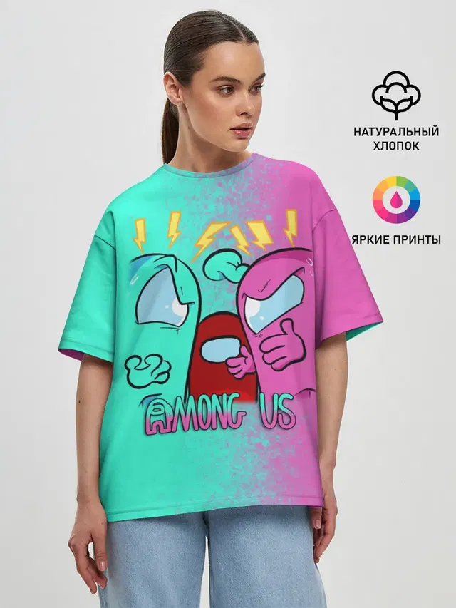 Женская футболка оверсайз