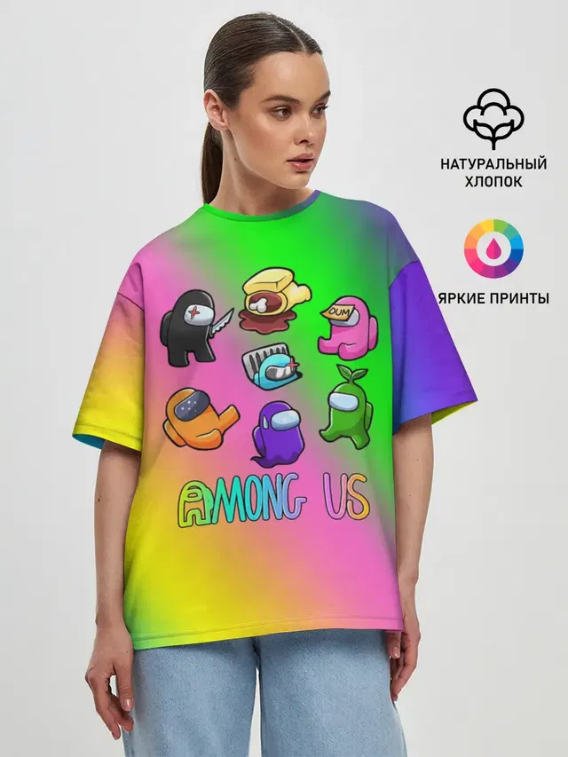 Женская футболка оверсайз