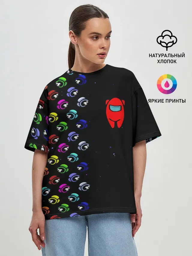 Женская футболка оверсайз