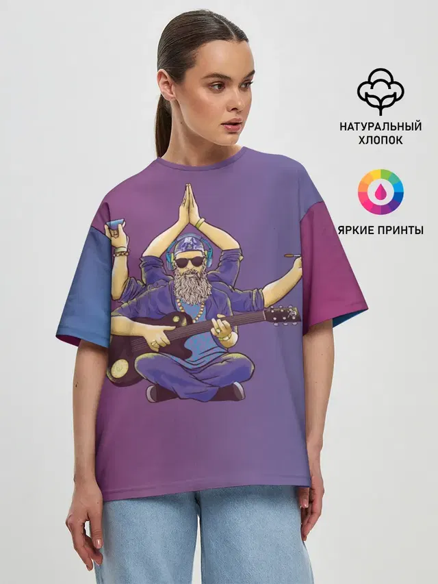 Женская футболка оверсайз