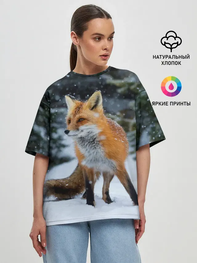 Женская футболка оверсайз