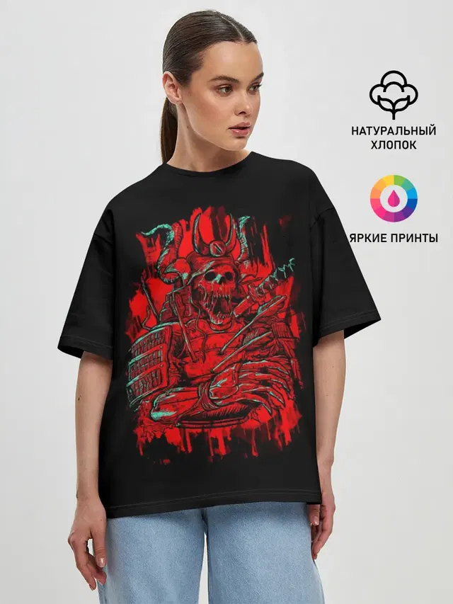 Женская футболка оверсайз