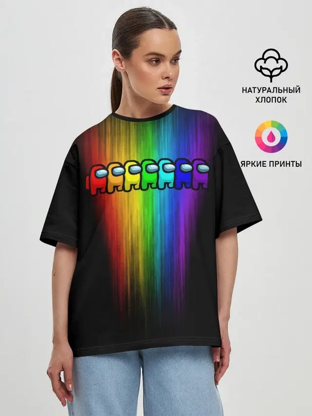 Женская футболка оверсайз