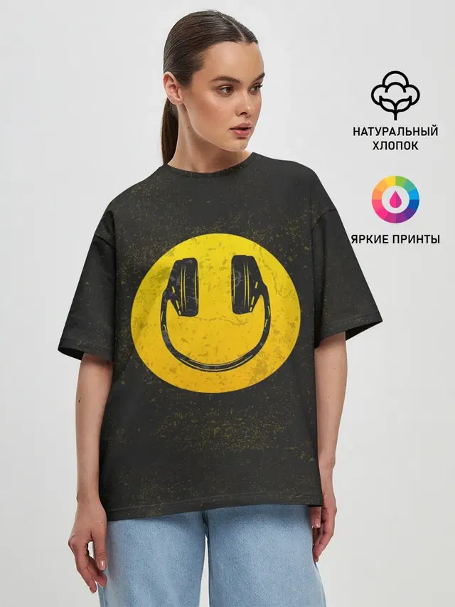 Женская футболка оверсайз