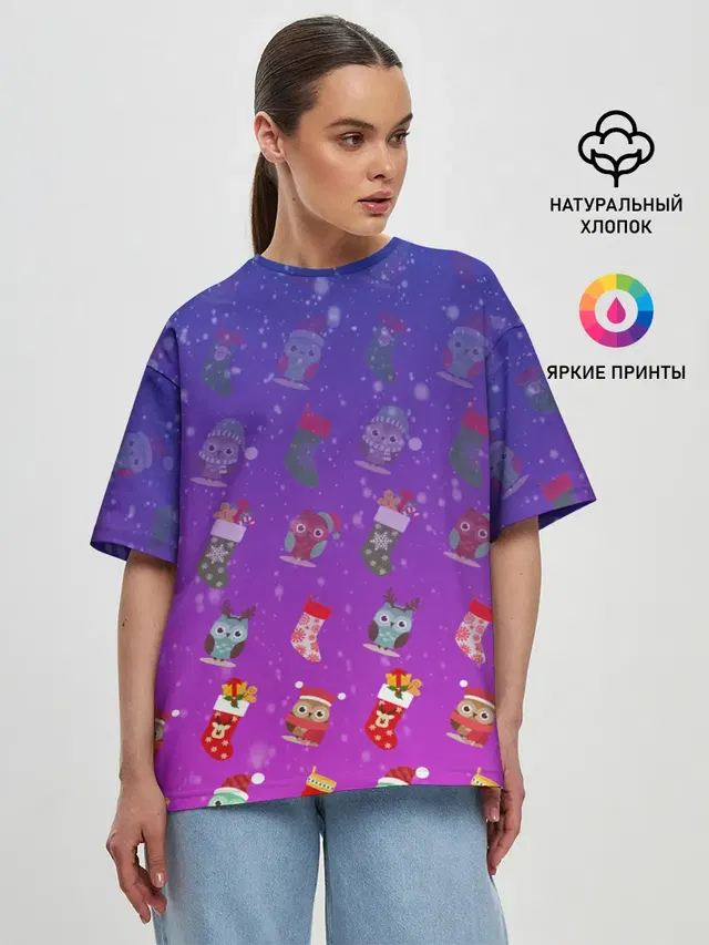 Женская футболка оверсайз