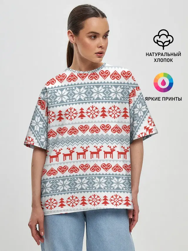 Женская футболка оверсайз