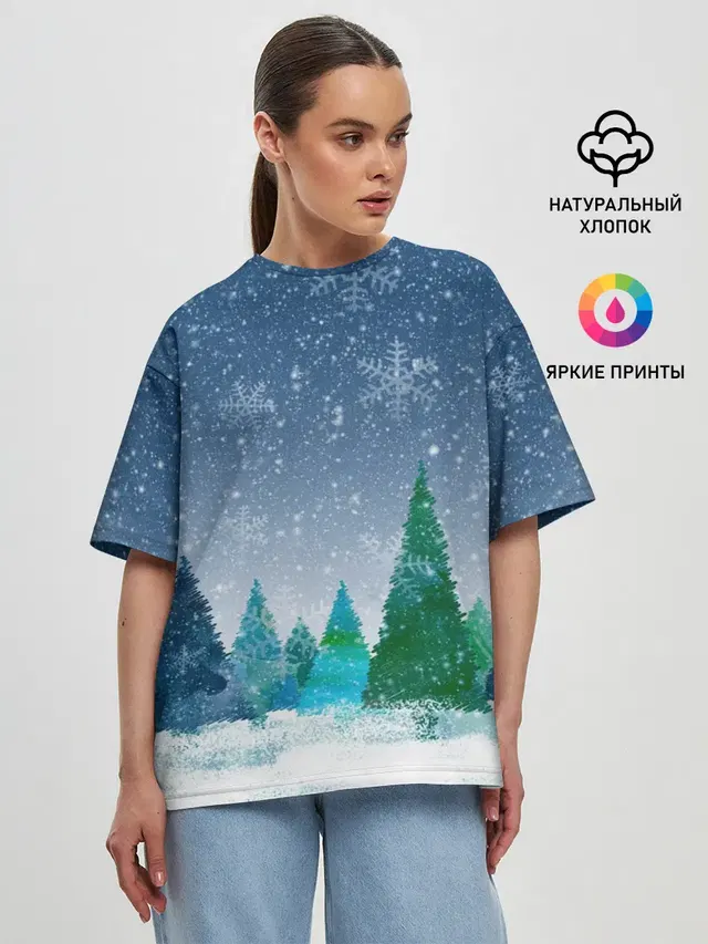 Женская футболка оверсайз