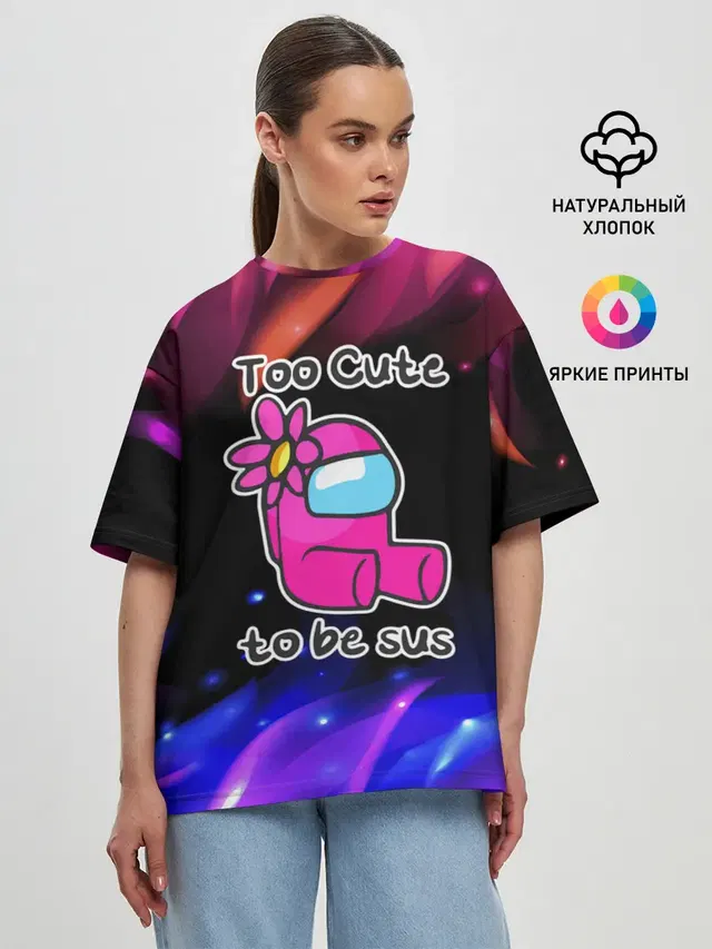 Женская футболка оверсайз
