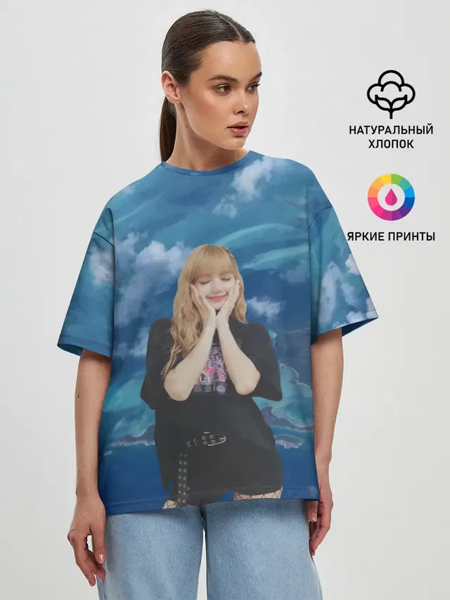 Женская футболка оверсайз