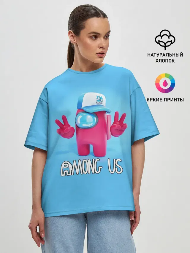 Женская футболка оверсайз