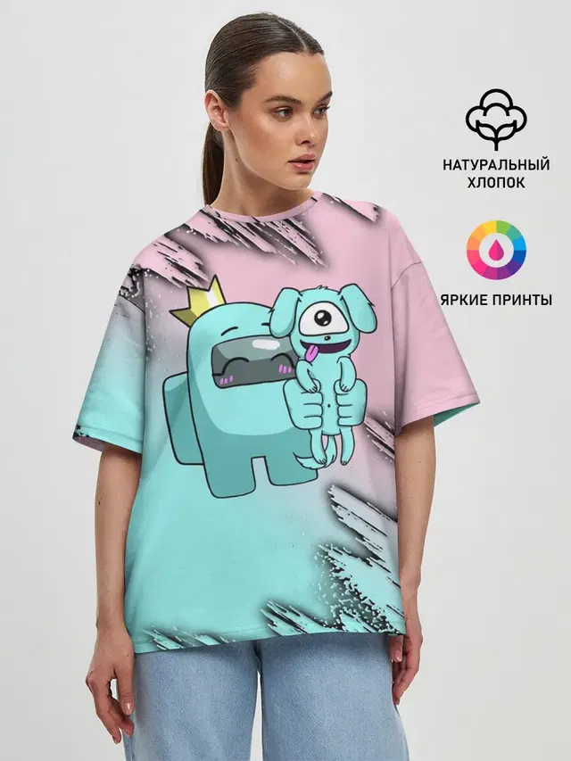 Женская футболка оверсайз