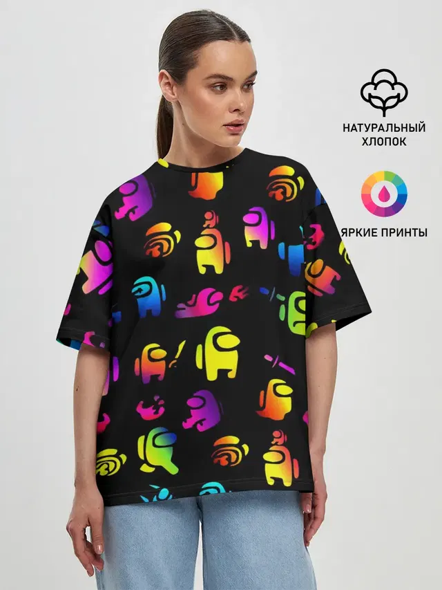 Женская футболка оверсайз