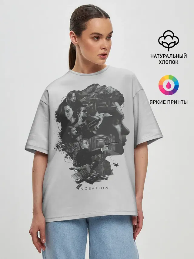 Женская футболка оверсайз