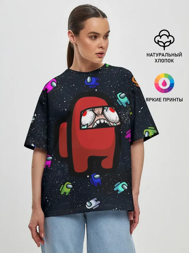 Женская футболка оверсайз