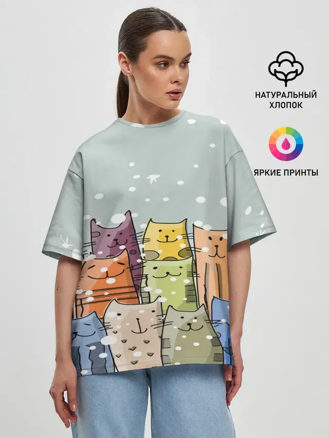 Женская футболка оверсайз