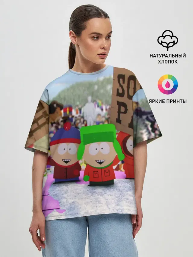 Женская футболка оверсайз
