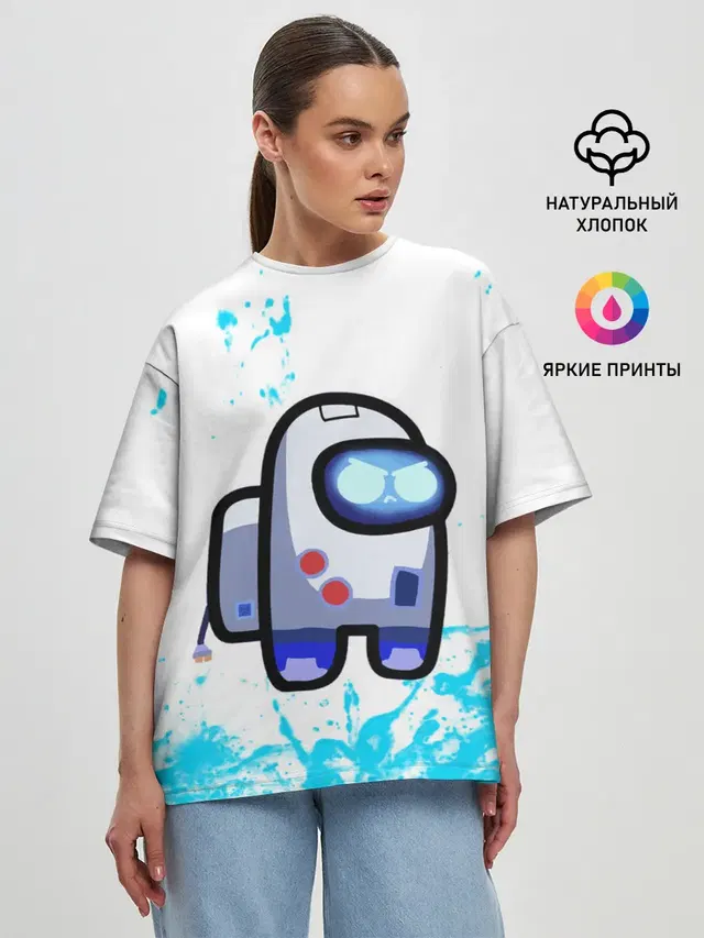 Женская футболка оверсайз