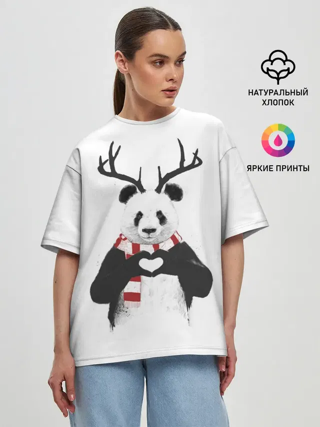 Женская футболка оверсайз