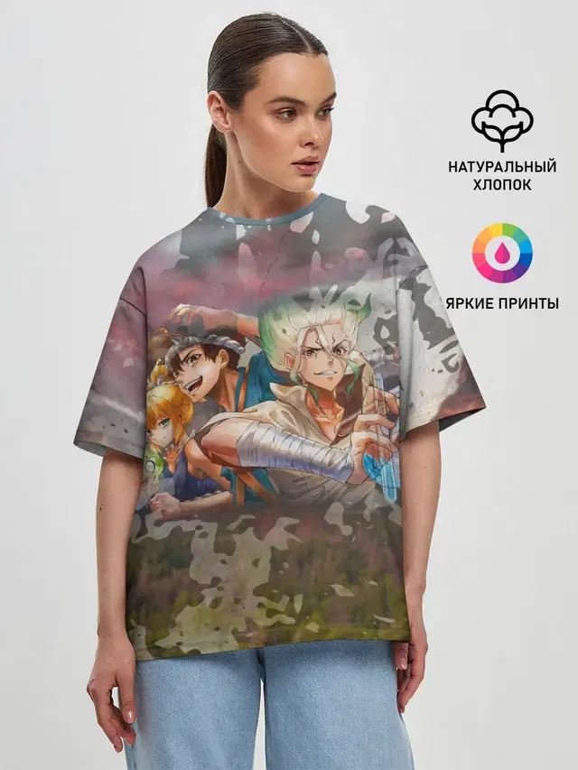 Женская футболка оверсайз