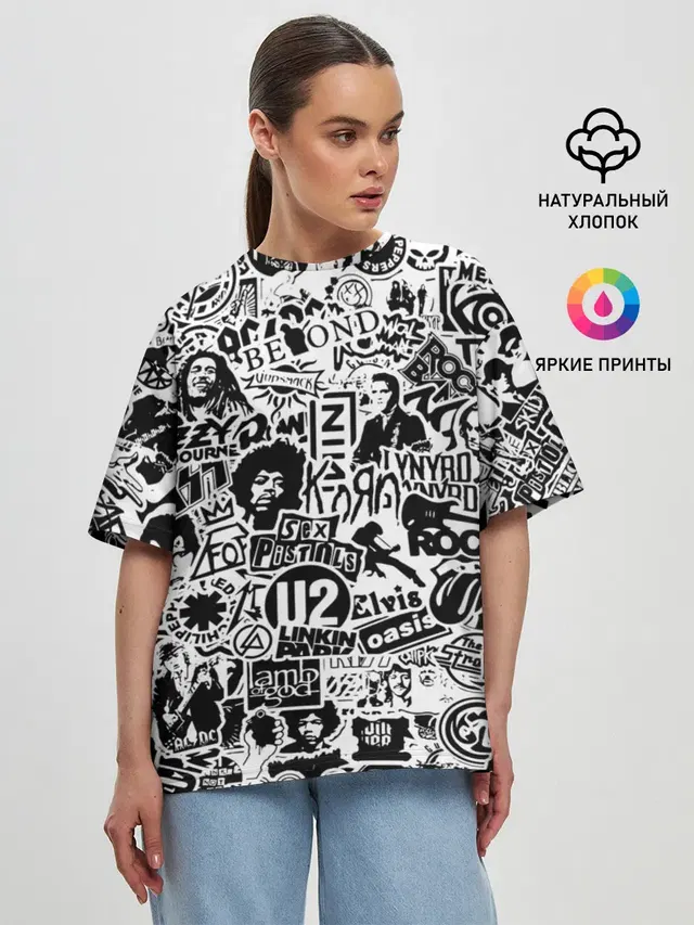 Женская футболка оверсайз