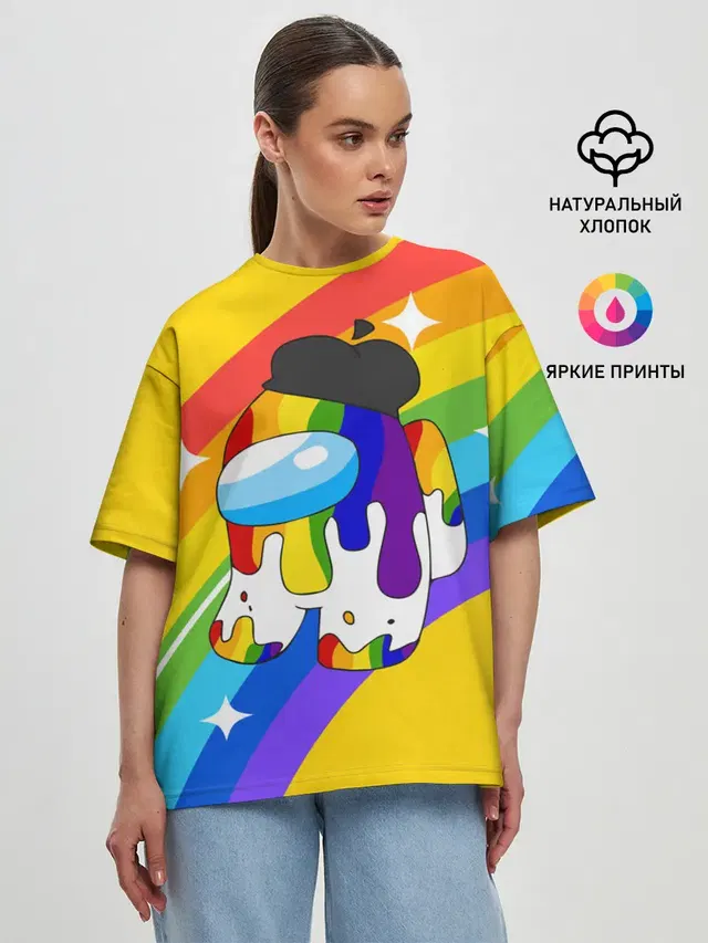 Женская футболка оверсайз