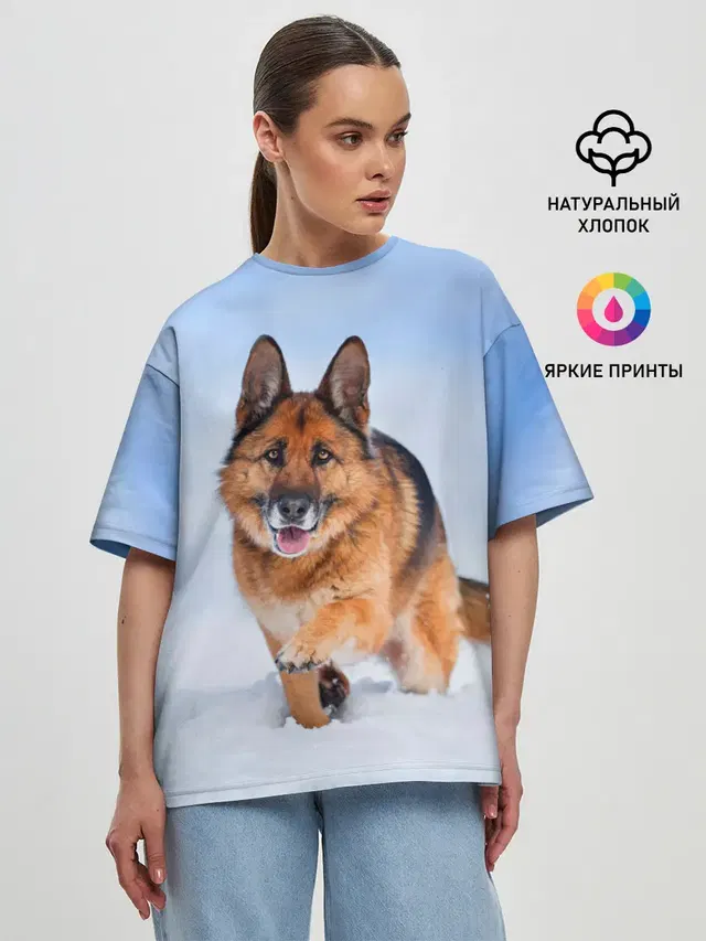 Женская футболка оверсайз