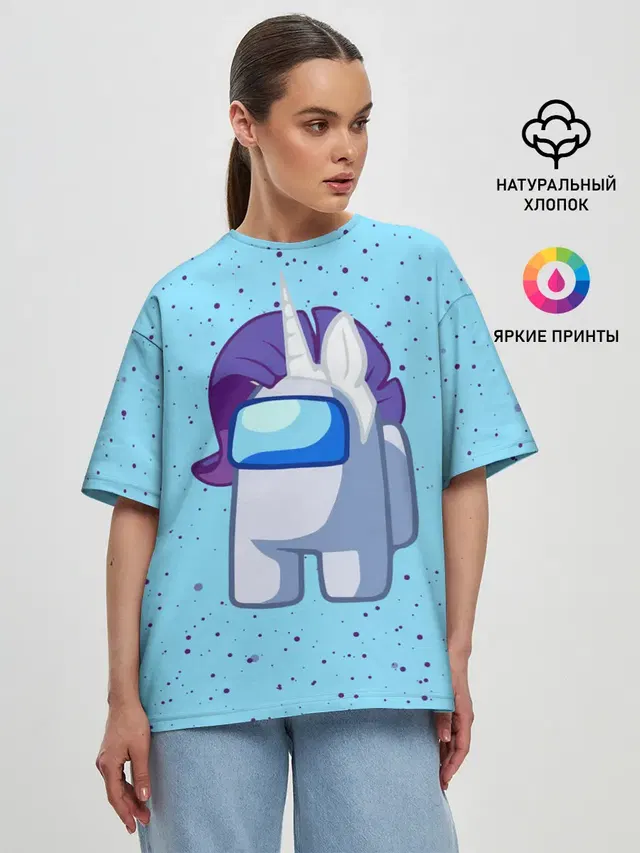 Женская футболка оверсайз