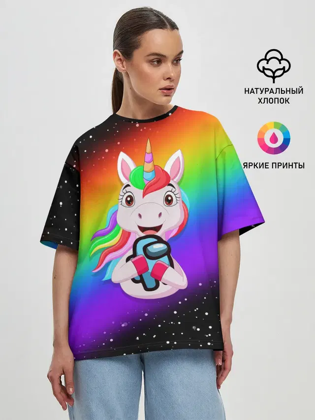Женская футболка оверсайз