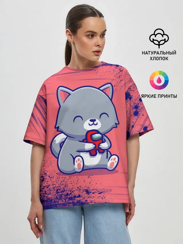 Женская футболка оверсайз