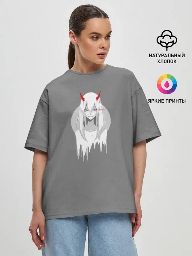 Женская футболка оверсайз