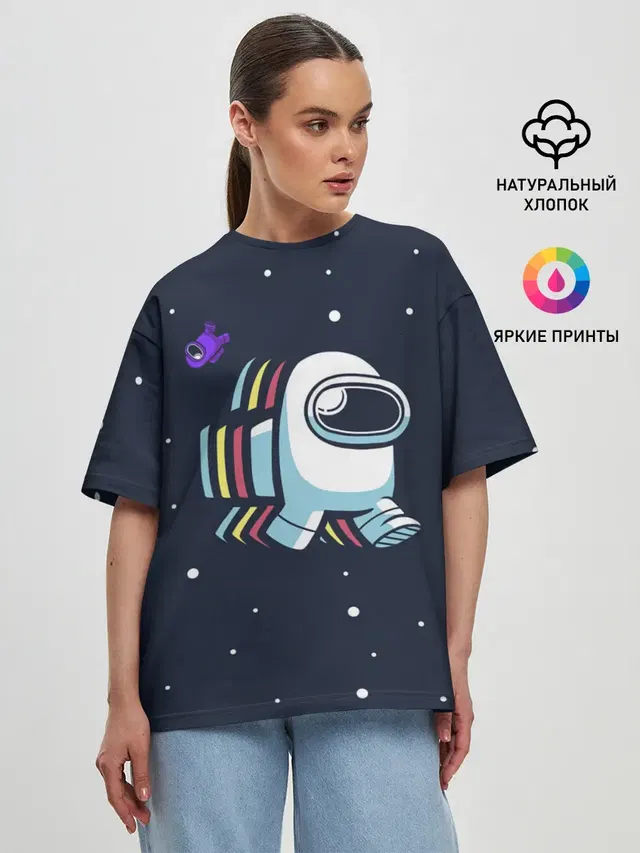 Женская футболка оверсайз