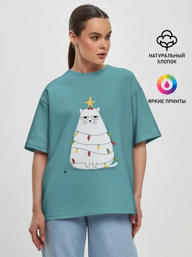 Женская футболка оверсайз