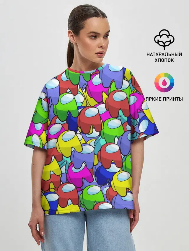 Женская футболка оверсайз