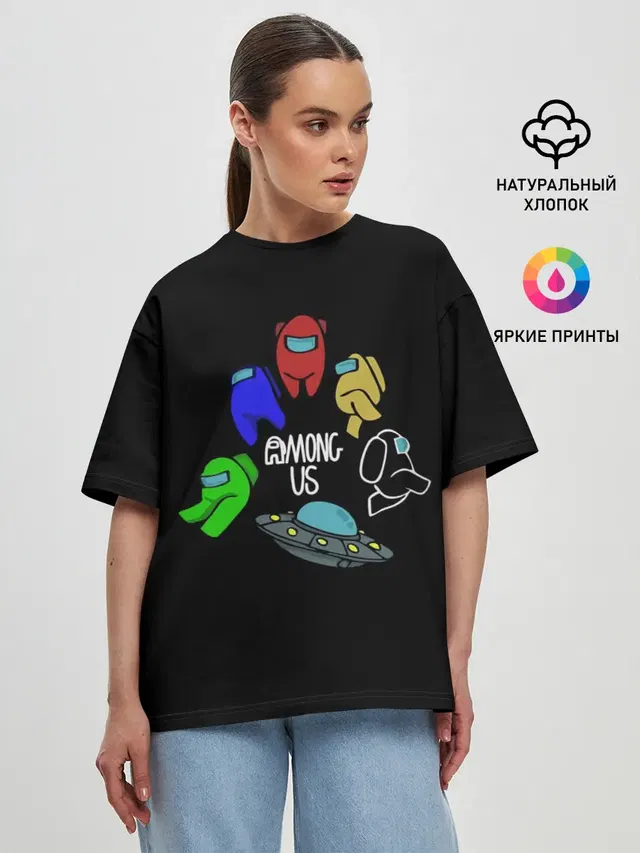 Женская футболка оверсайз