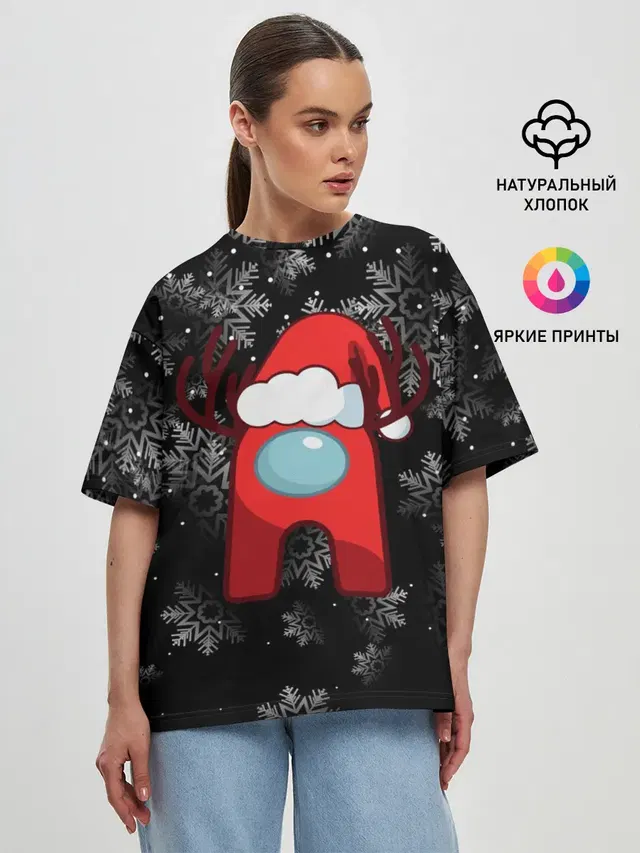Женская футболка оверсайз