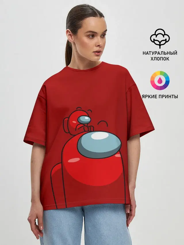 Женская футболка оверсайз
