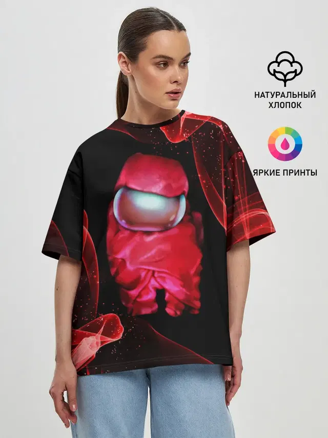 Женская футболка оверсайз