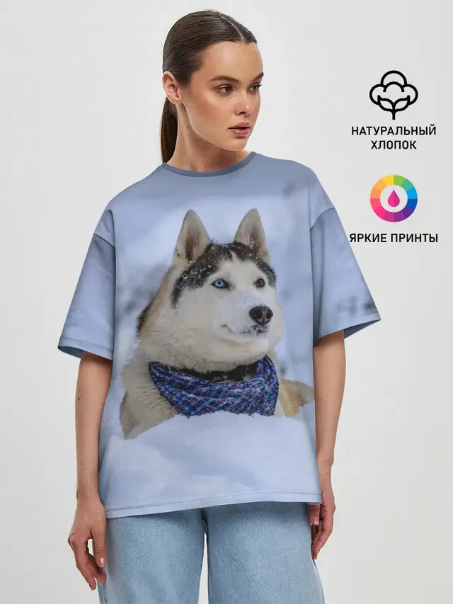 Женская футболка оверсайз